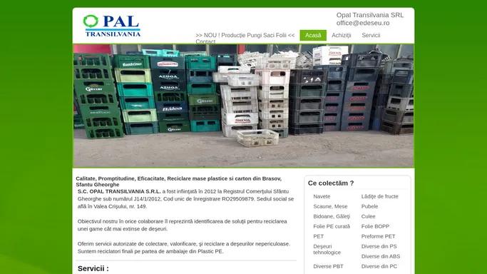 Colectare, Valorificare, Reciclare plastic, Carton, Brasov, Sfantu Gheorghe