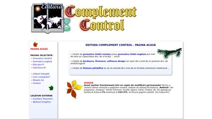 Editura Complement Control - Pagina Acasa