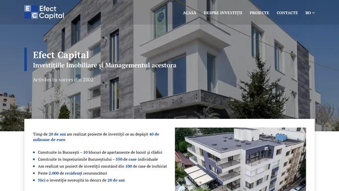 Efect Capital - Investitiile Imobiliare si Managementul acestora