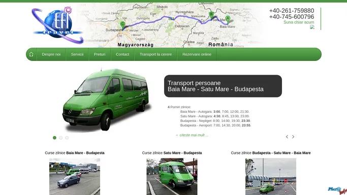 Transport Persoane Baia Mare Satu Mare Budapesta EFI Travel - EFI BUS