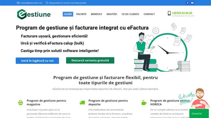 eGestiune - program de gestiune si facturare - eGestiune