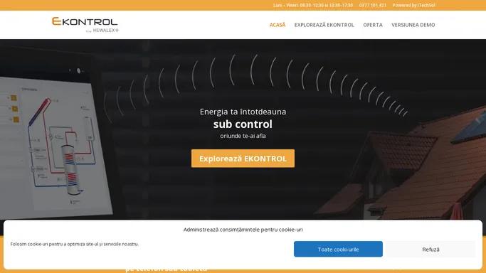 Ekontrol – Monitorizarea de la distanta a sistemelor solare si a echipamentelor RES