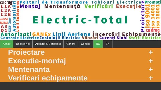 Electric Total - Cu drag, Instalatii Electrice. Autorizati ANRE