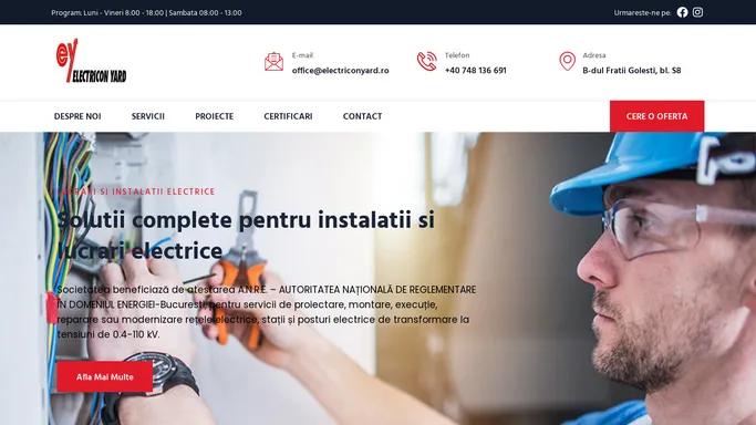 Electricon Yard SRL – instalatii si Lucrari Electrice