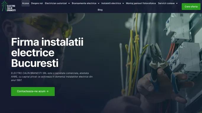 Firma Instalatii Electrice Bucuresti Electro Calin