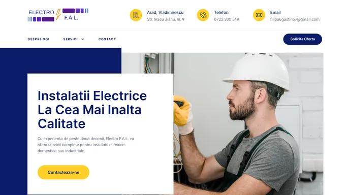 Electrofal.ro – ELECTRO FAL va ofera servicii complete de instalatii electrice la cea mai inalta calitate