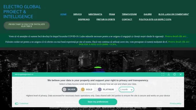 ELECTRO GLOBAL PROIECT & INTELLIGENCE – EXECUTIE PROIECTE SI INSTALATII ELECTRICE