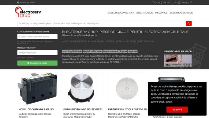 Magazin piese si accesorii electronice si electrocasnice