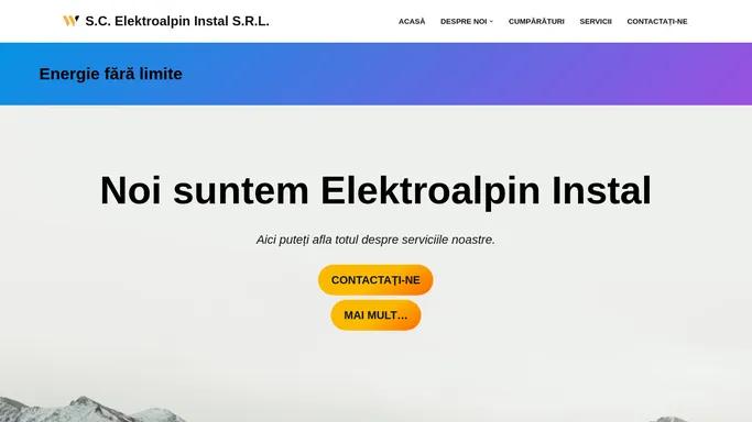 S.C. Elektroalpin Instal S.R.L. – Energie fara limite