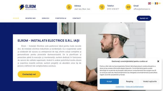 Instalatii electrice | Instalatii electrice Iasi | Elrom - Instalatii Electrice