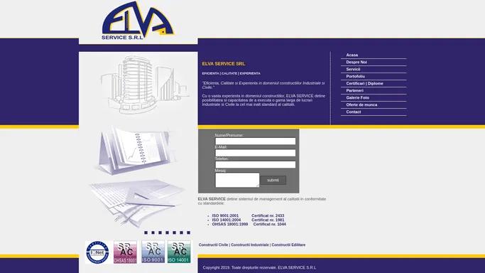 ELVA SERVICE - OPERATIVITATE | CALITATE | EXPERIENTA | - Constructii Edilitare, Industriale, Civile