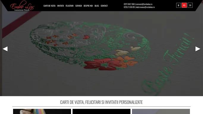 Carti de Vizita Personalizate | Invitatii si Felicitari Embo Lux