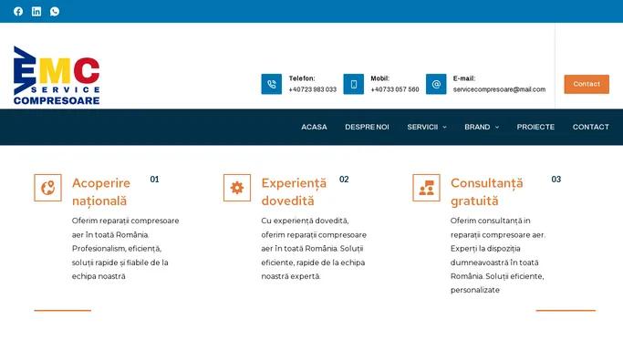 Acasa - EMC - Service Compresoare Reparatii Compresoare Aer