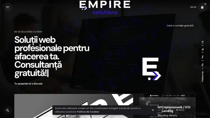 EMPIRE Solutions - Servicii si solutii web profesionale. Web design