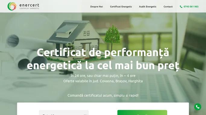 Enercert - Certificat de performanta energetica la cel mai bun pret