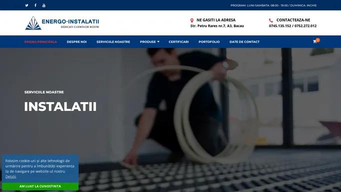 Instalatii termice – gaze naturale – sanitare – alimentare cu apa Bacau