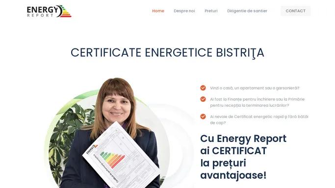 Energy Report – Certificate energetice