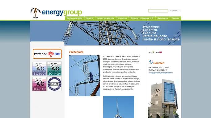 Energy Group Tulcea - Proiectare, Expertiza, Executie retele de joasa, medie si inalta tensiune