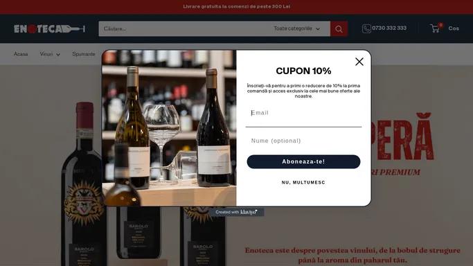 Enoteca - Magazin de vinuri din Italia