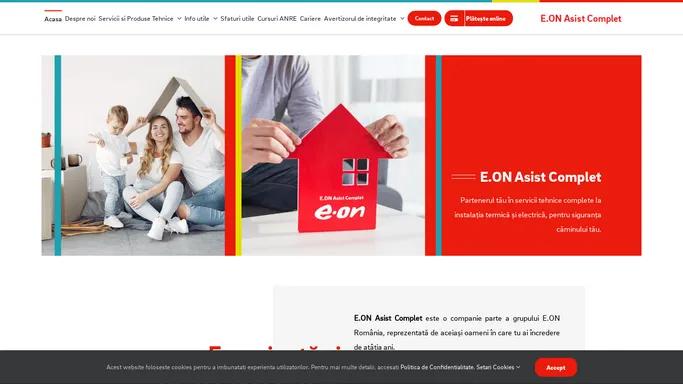 E-ON Asist Complet - Verificare instalatii gaz | Revizie instalatii gaz