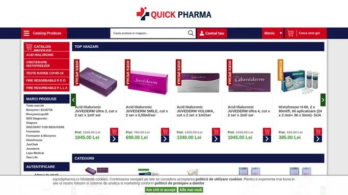 Quick Pharma | Importator si distribuitor de Teste rapide COVID-19, Histofreezer, Juvederm