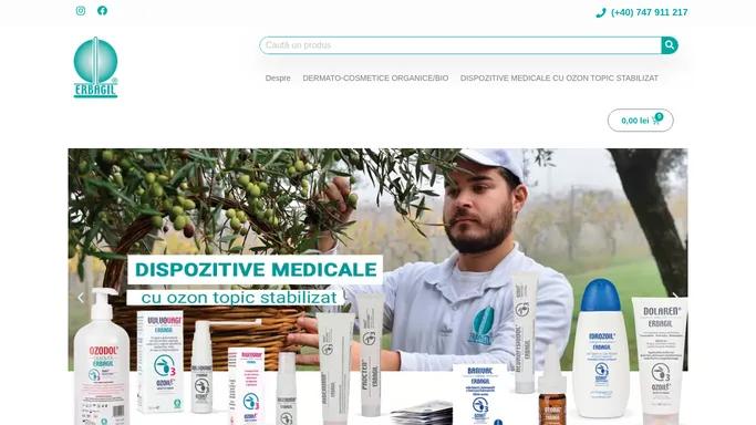 Erbagil Romania – DERMATO-COSMETICE ORGANICE/BIO DISPOZITIVE MEDICALE CU OZON TOPIC STABILIZAT