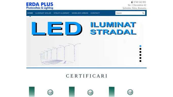 ERDA PLUS – Iluminat solar cu leduri