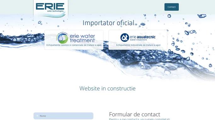 Erietechnologies | Echipamente industriale de tratare a apei | Echipamente casnice si comerciale de tratare a apei