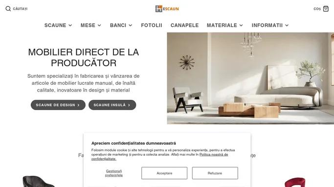Scaune, banci, fotolii, mese si canapele • eScaun