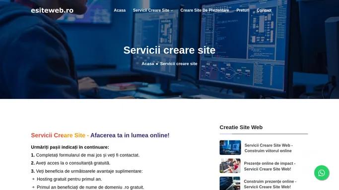 Creare site web: Servicii creare site