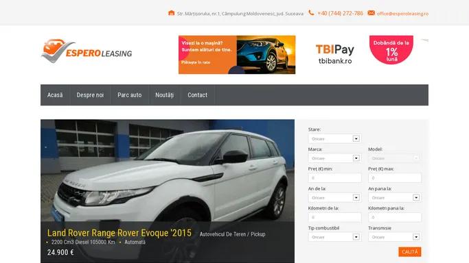 Espero Leasing » Leasing Auto Second Hand