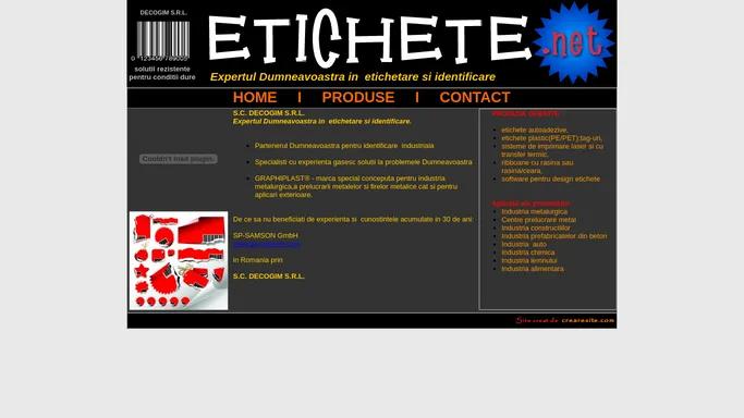 DECOGIM S.R.L. :: Expertul Dumneavoastra in etichetare si identificare