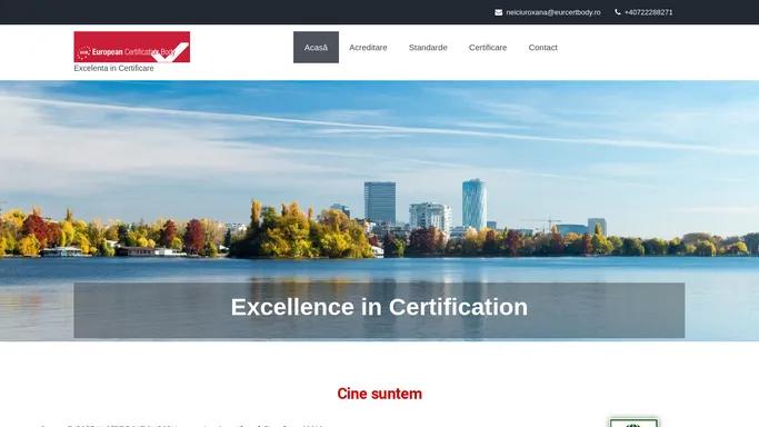 Excelenta in Certificare