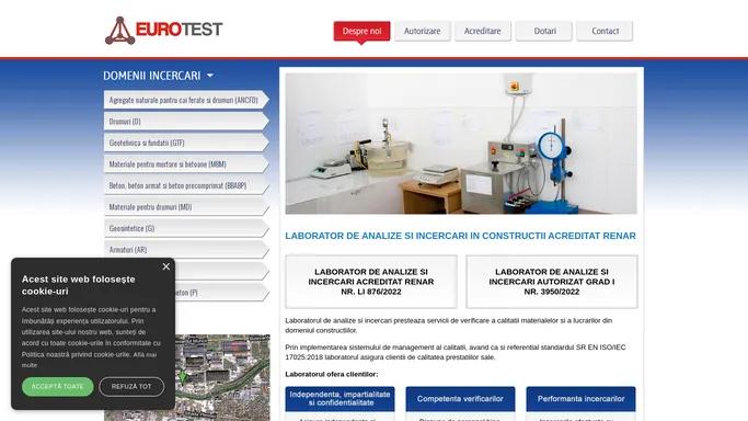 Laborator de analize si incercari in constructii - Eurotest