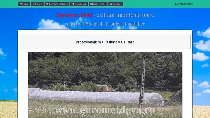 Constructie solarii | Confectii metalice - Euromet 2016