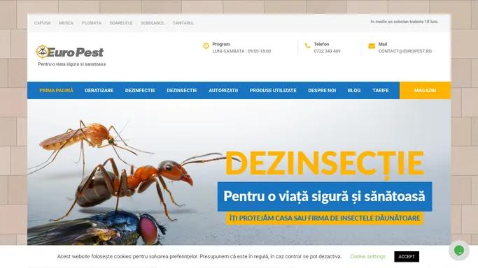 DERATIZARE, DEZINSECTIE & DEZINFECTIE – europest.ro