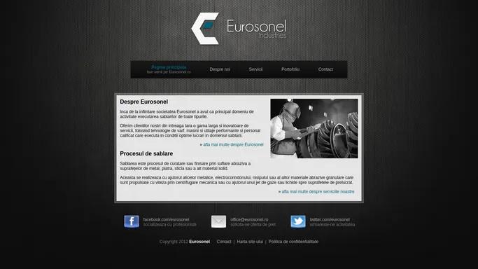 EUROSONEL Industries | SABLARE | SABLAT | SERVICII DE SABLARE | PROFESIONISTII IN SABLARE