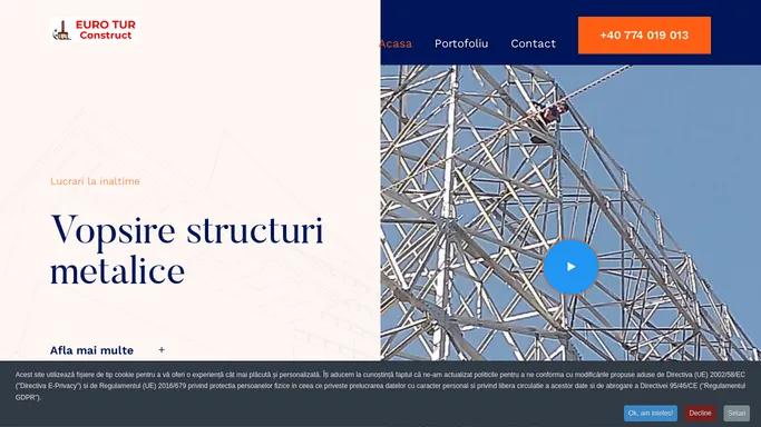 Asamblari structuri metalice, revopsire stilpi linii electrice, poduri cale ferata si rutiere