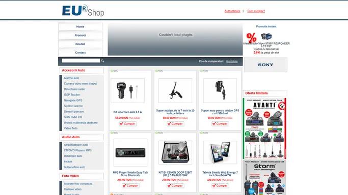 Eurshop.ro - Boxe auto, Amplificatoare auto, CD Playere MP3, Detectoare radar, Navigatie GPS, Telefoane mobile