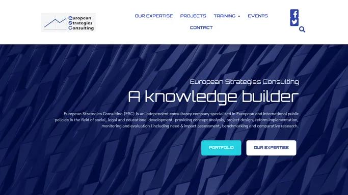 European Strategies Consulting – A knowledge builder