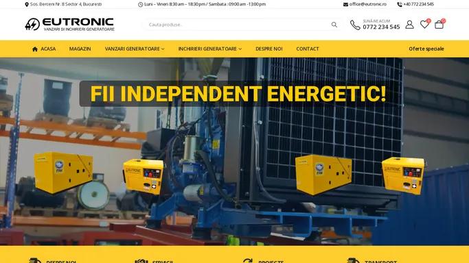 eutronic - Vanzari si Inchirieri generatoare industriale si rezidentiale