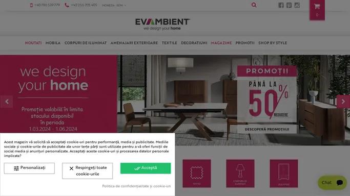 Evambient mobila corpuri de iluminat amenajari interioare decoratiuni - Evambient