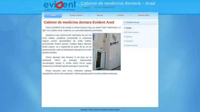 Cabinet de medicina dentara Evident Arad