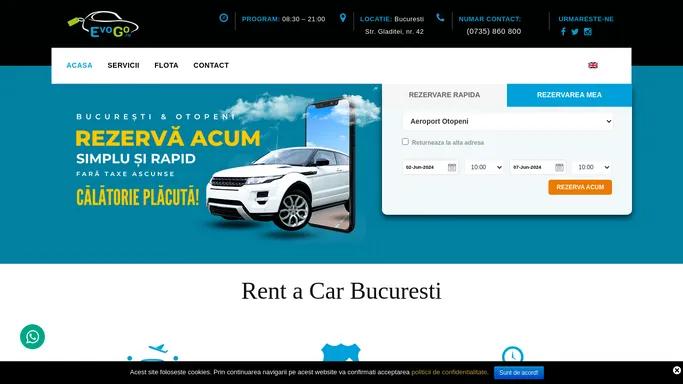 Rent a Car Bucuresti | Alege EvoGo | Inchirieri Auto de Incredere