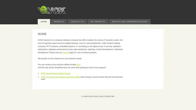 EVOX Solutions - evox.ro