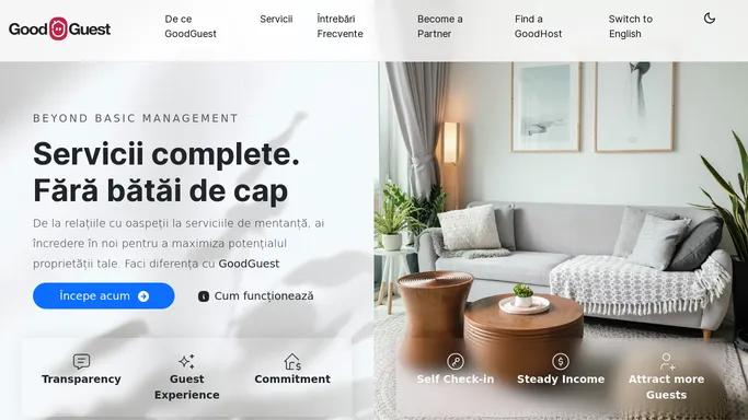 GoodGuest — Beyond Basic Management