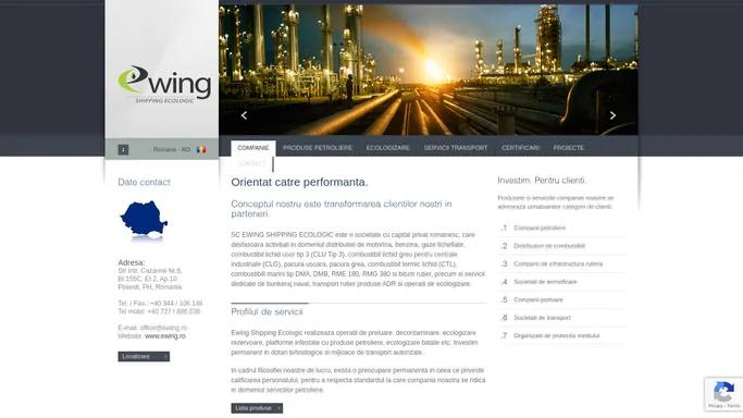 Ewing Shipping Ecologic - Comercializare produse petroliere, servicii de preluare, decontaminare, ecologizare rezervoare, transport petrolier, combustibili lichizi, combustibili marini | ewing.ro