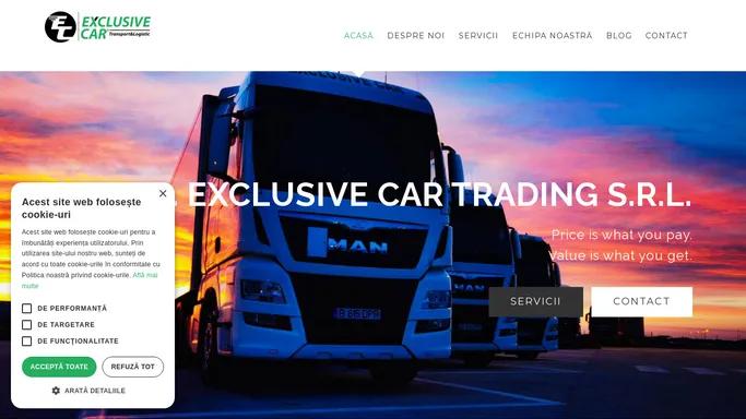 ACASA » EXCLUSIVE CAR » Transport intern si international