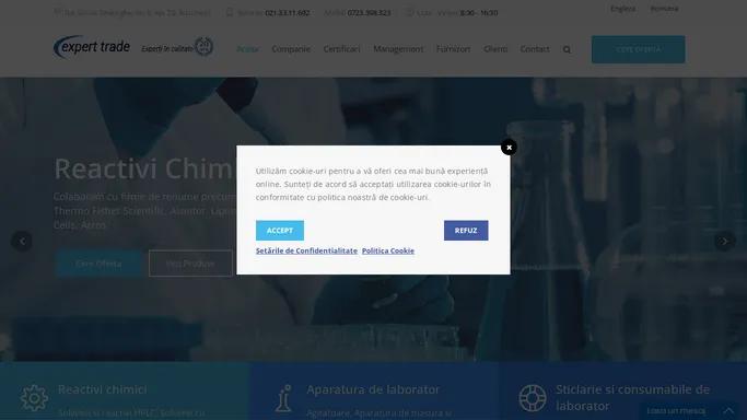 Expert Trade – Reactivi, Sticlarie, Consumabile si Aparatura de laborator