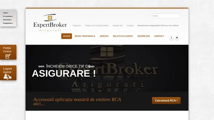 ExpertBroker de Asigurare. Expertul tau in asigurari ! Bine ai venit !